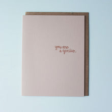 Load image into Gallery viewer, SALE: You Are A Genius Letterpress Encouragement Card