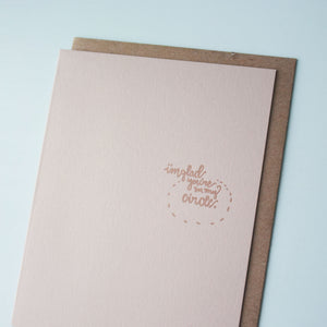 SALE: I'm Glad You're In My Circle Letterpress Friendship Card