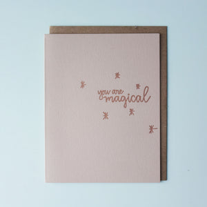 You Are Magical Letterpress Friendship Card