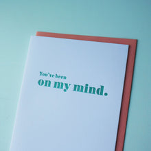 Load image into Gallery viewer, On My Mind Letterpress Friendship Card