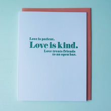 Load image into Gallery viewer, SALE: Open Bar Letterpress Wedding Card