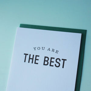 Sale: You Are the Best Letterpress Friendship Card
