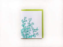 Load image into Gallery viewer, Illustrated Plant Letterpress Thank You Card