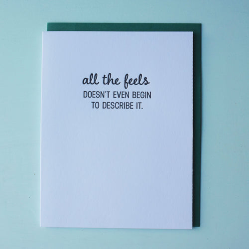 Sale: All the Feels Letterpress Love Card