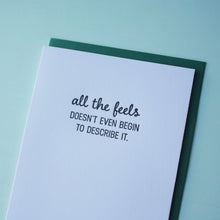 Load image into Gallery viewer, Sale: All the Feels Letterpress Love Card