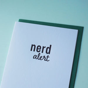Sale: Nerd Alert Letterpress Humor Card