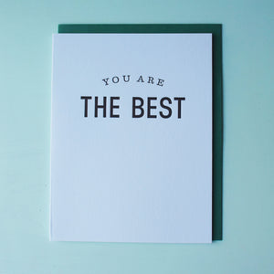 Sale: You Are the Best Letterpress Friendship Card