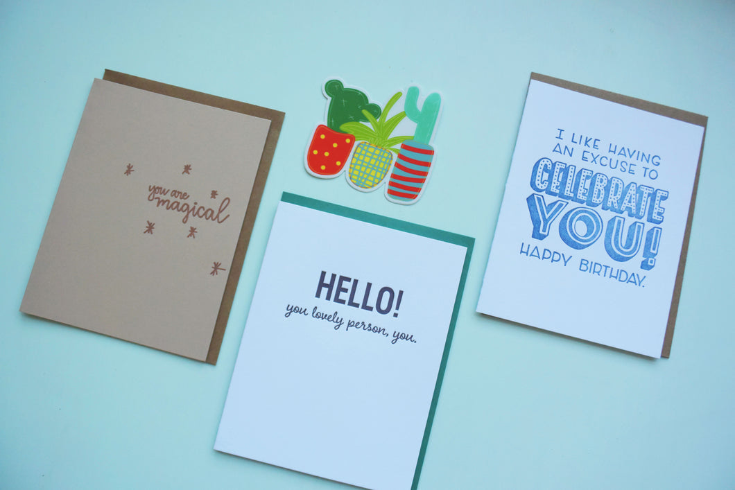 One-Month Letterpress Card Subscription